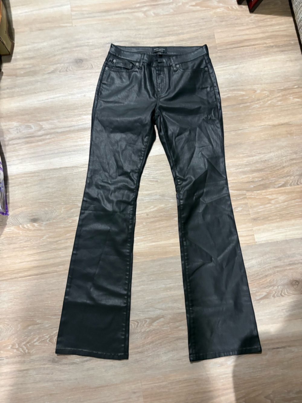 Banana Republic Black Faux Leather Moto Jacket